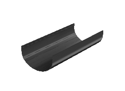 ТН ОПТИМА 120/80 мм, водосточный желоб пластиковый (3 м), черный, шт.